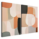 Impression sur toile modulaire Formes abstraites aux couleurs douces
