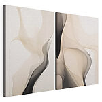 Impression sur toile modulaire Des tourbillons abstraits dans des tons doux