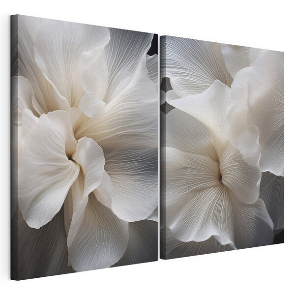Impression sur toile modulaire Des pétales délicats aux teintes douces