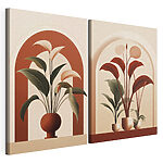 Impression sur toile modulaire Deux photos de plantes en pot