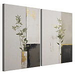 Impression sur toile modulaire Peinture représentant une plante dans un vase