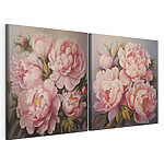 Impression sur toile modulaire Peinture représentant des fleurs roses