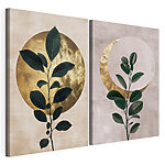 Impression sur toile modulaire Deux photos d'une plante