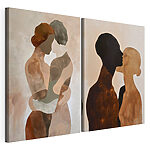 Impression sur toile modulaire Deux photos représentant un couple