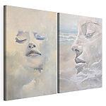 Impression sur toile modulaire Peinture représentant le visage d'une femme