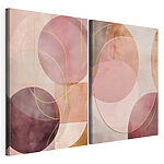 Impression sur toile modulaire Formes abstraites aux teintes chaudes