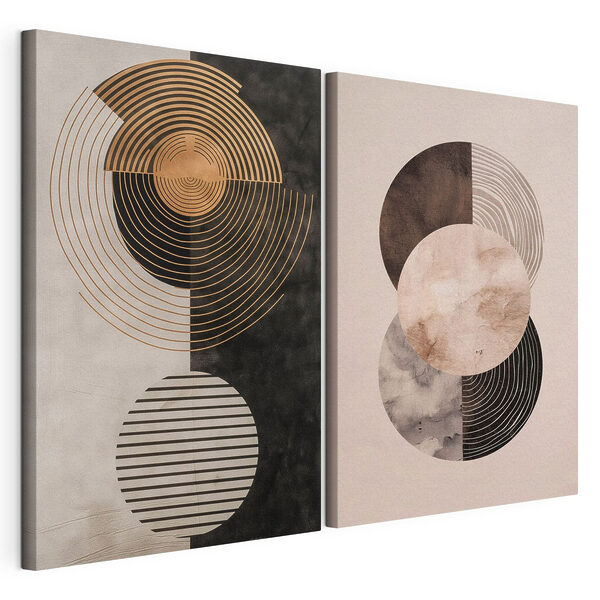 Deux œuvres d'art Impression sur toile modulaire Deux œuvres d'art