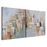Impression sur toile modulaire Peinture représentant une ville