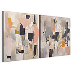 Impression sur toile modulaire Deux tableaux de couleurs différentes