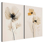 Impression sur toile modulaire Motifs floraux délicats aux teintes douces