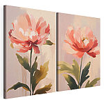 Impression sur toile modulaire Peinture représentant une fleur