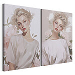 Impression sur toile modulaire Collage représentant une femme