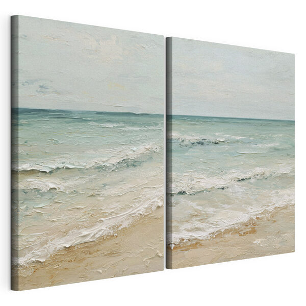 Impression sur toile modulaire Tableau représentant une plage