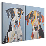 Impression sur toile modulaire Peinture représentant un chien
