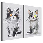 Impression sur toile modulaire Dessin représentant un chat