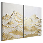 Impression sur toile modulaire Chaîne de montagnes enneigée