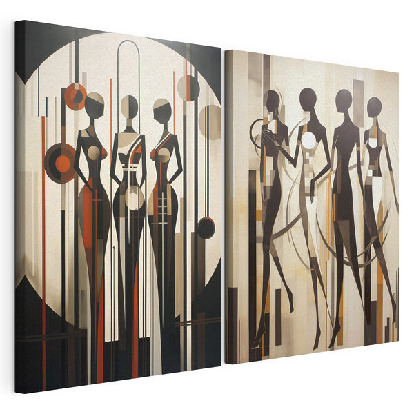 Quelques tableaux représentant des femmes Impression sur toile modulaire Quelques tableaux représentant des femmes