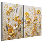 Impression sur toile modulaire Modular canvas print Collage of flowers and leaves