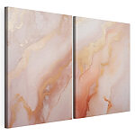 Impression sur toile modulaire Des teintes douces se fondent dans des motifs fluides