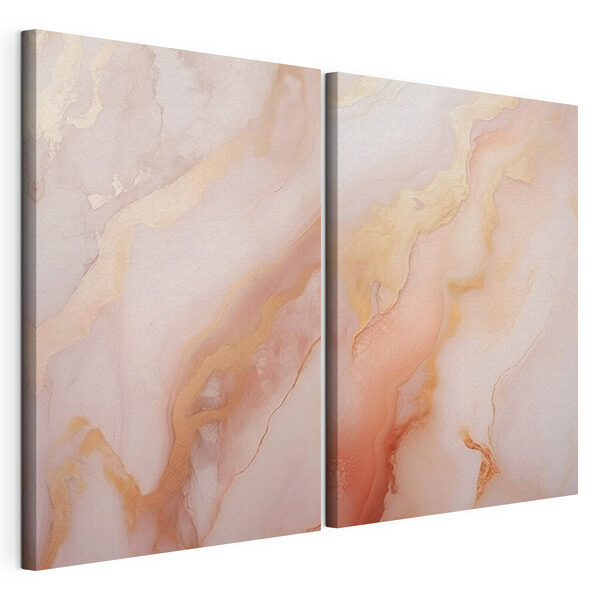 Impression sur toile modulaire Des teintes douces se fondent dans des motifs fluides