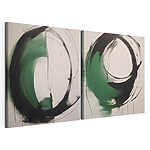 Impression sur toile modulaire Deux tableaux représentant un cercle
