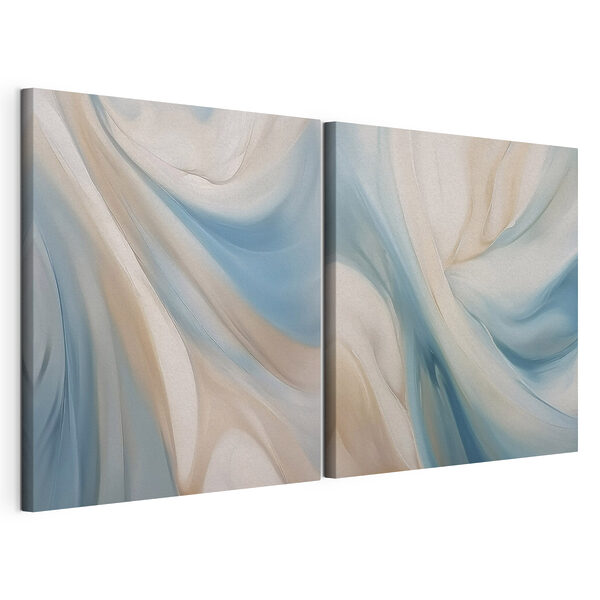 Des couleurs fluides dans une douce harmonie Impression sur toile modulaire Des couleurs fluides dans une douce harmonie