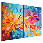 Impression sur toile modulaire Deux photos de fleurs