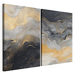 Impression sur toile modulaire Motifs abstraits fluides dans des tons neutres