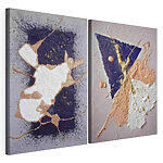 Impression sur toile modulaire Formes abstraites aux couleurs vives