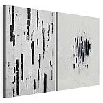 Impression sur toile modulaire Contrastes abstraits dans l'art monochrome