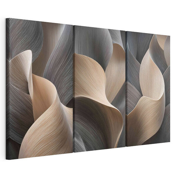 Des lignes fluides dans des tons doux Impression sur toile modulaire Des lignes fluides dans des tons doux
