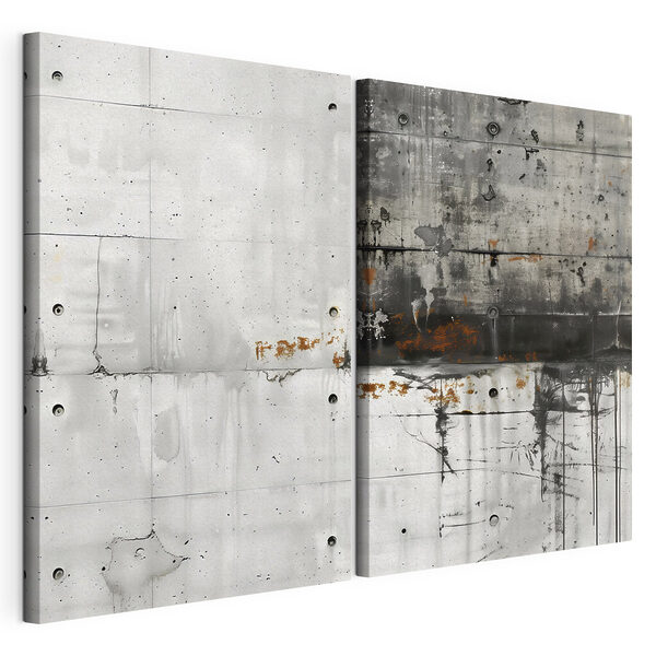 Impression sur toile modulaire Motifs abstraits dans des tons contrastés