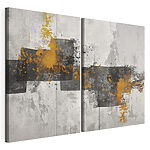 Impression sur toile modulaire Des teintes abstraites envahissent l'espace de la toile