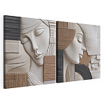 Impression sur toile modulaire Des visages sereins dans un design harmonieux