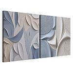 Impression sur toile modulaire Des superpositions artistiques aux couleurs apaisantes