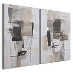 Impression sur toile modulaire Peinture représentant le visage d'une femme