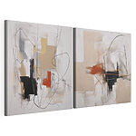 Impression sur toile modulaire Deux tableaux de couleurs différentes