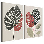 Impression sur toile modulaire Deux images d'une plante