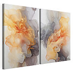 Impression sur toile modulaire De douces volutes aux couleurs vives se déploient