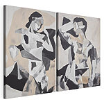 Impression sur toile modulaire Deux photos d'une femme