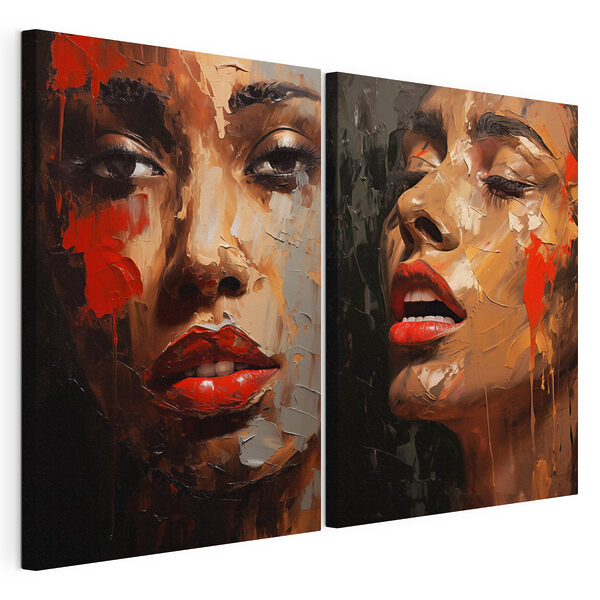 Impression sur toile modulaire Impression sur toile modulaire Collage représentant le visage d'une femme (UGS : m01307)