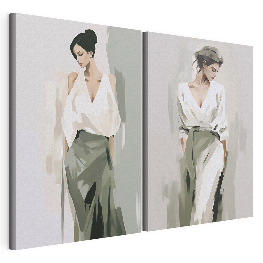 Tableau modulaire Une femme en chemise blanche (UGS : m30003) Tableau modulaire Une femme en chemise blanche (UGS : m30003)