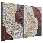Impression sur toile modulaire Couches abstraites aux teintes douces