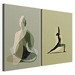 Impression sur toile modulaire Une femme faisant du yoga
