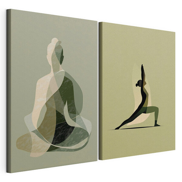 Impression sur toile modulaire Une femme faisant du yoga