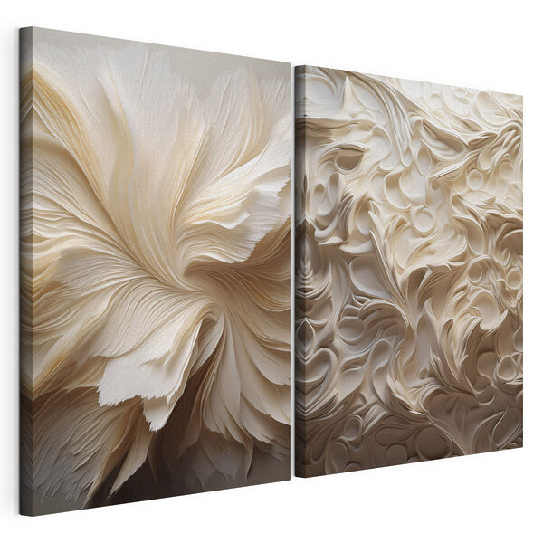 Collage de papier blanc Impression sur toile modulaire Collage de papier blanc