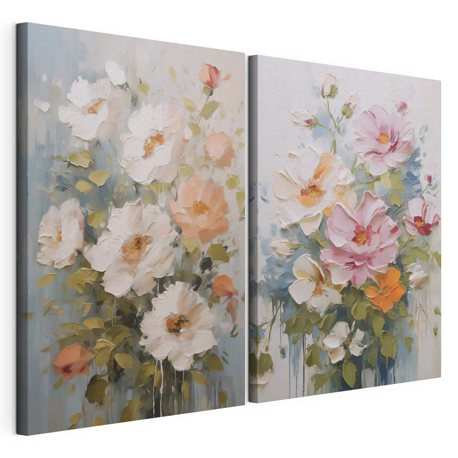 Tableau modulaire Tendres boutons de rose (UGS : m30076)