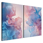 Impression sur toile modulaire - De douces ondulations aux teintes pastel