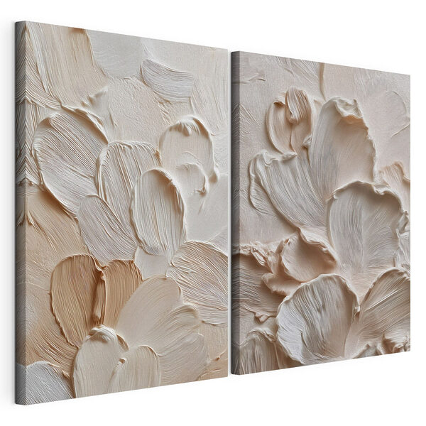 Des pétales souples, disposés en couches délicates Impression sur toile modulaire Des pétales souples, disposés en couches délicates