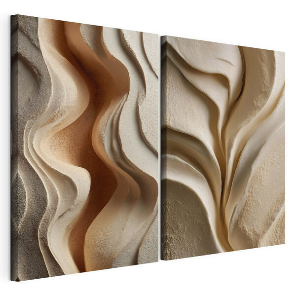 Impression sur toile modulaire Des lignes fluides dans des formations naturelles